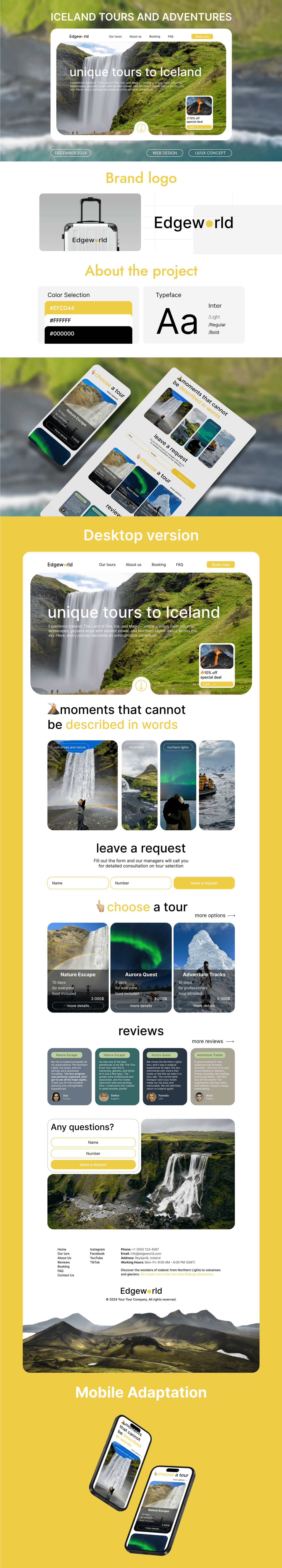 Лендинг для турагентства Edgeworld